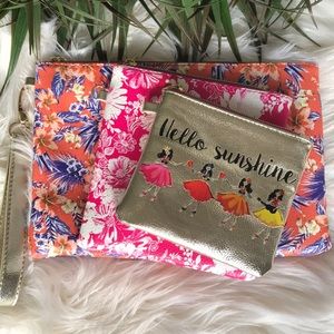 Charming Charlie Travel Makeup Bags Set of 3